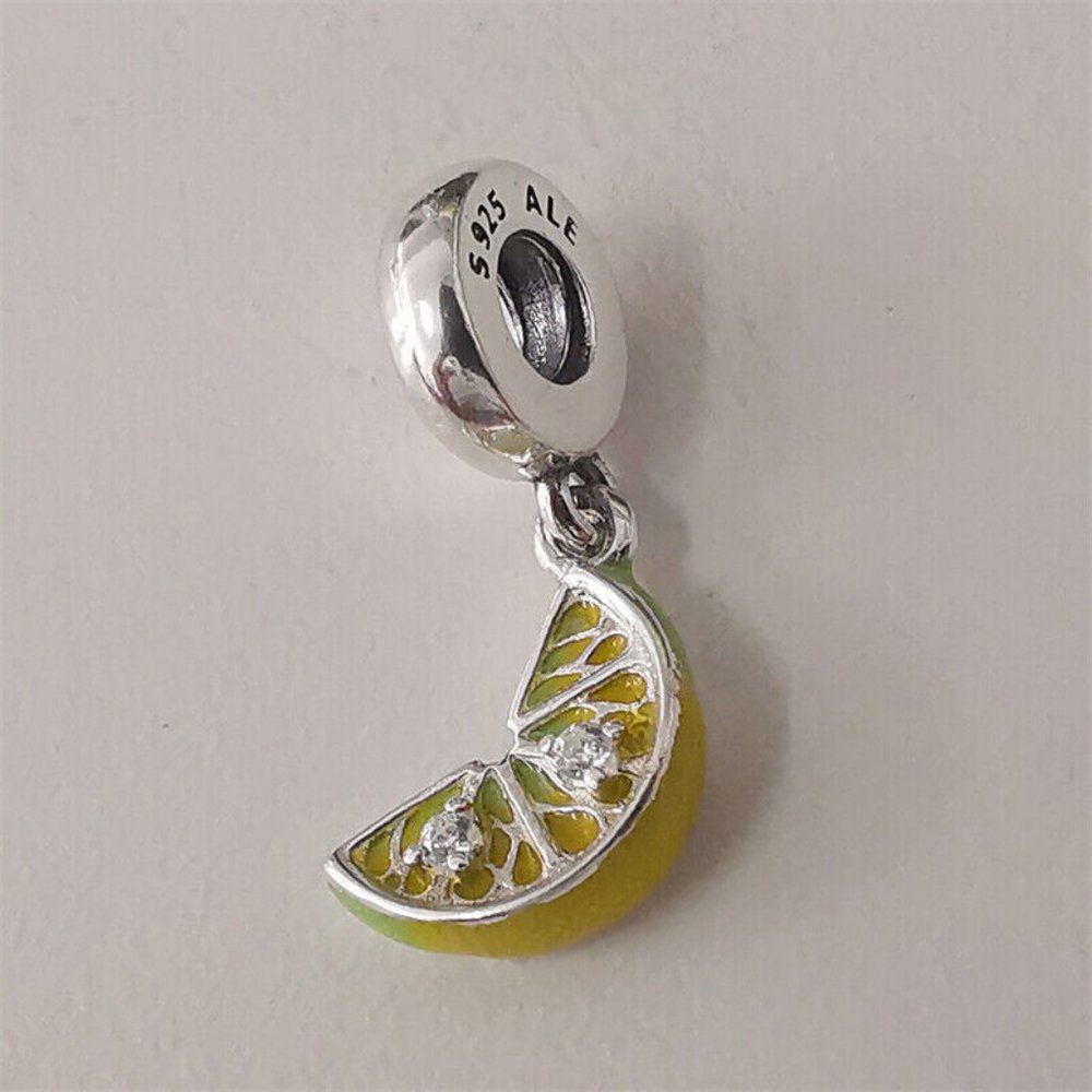 Pandora Lemon Slice Sparkling Fruit Dangle Charm - Picture 1 of 5